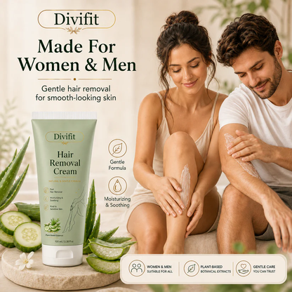Divifit™ Natural Gentle Hair Removal Cream | For Women & Men, Sensitive Skin